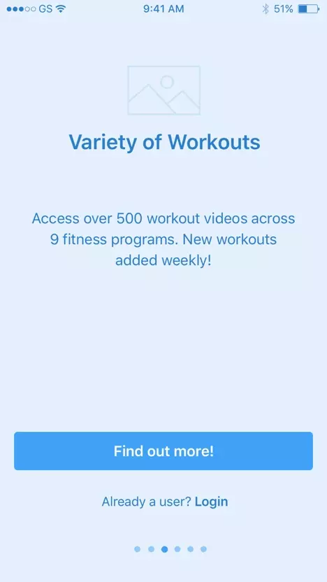 Mid-fidelity wireframe of Les Mills mobile app, designed and developed by AgilityIO in view one
