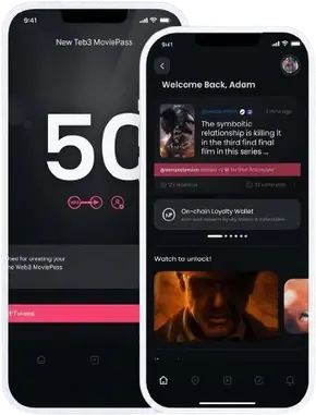 Screenshot of MoviePass mobile app