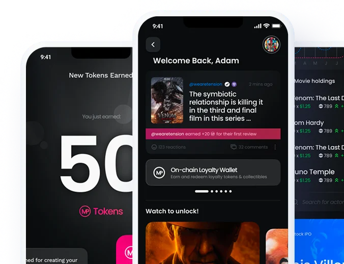 Screenshot of MoviePass app designed for iPhone