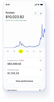 Screenshot of CoinTracker mobile app